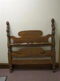 single bed & frame (all wood)