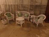 wicker set & pieces