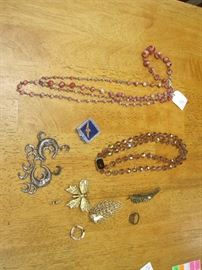 Various jewelry, some silver and gold