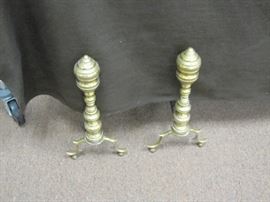 Brass andirons