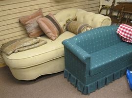 Chaise lounge, kids couch with built in storage 