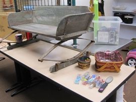 International Harvester Carriage / Wagon Seat, Longaberger Baskets