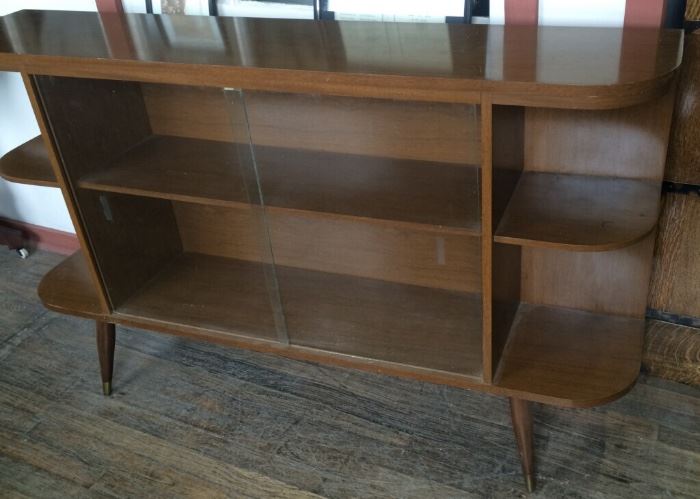 Cool mid century cabinet with glass doors