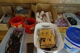 screws, nuts, bolts, nails, misc garage items