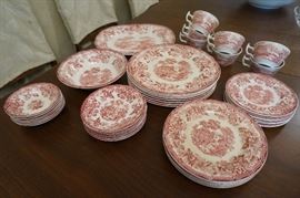 Royal Straffordshire Dinnerware by Clarice Cliff “Tonguin” made in England