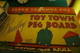 toy town peg board vintage game