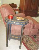 side chair and table
