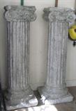 pillars concrete with a marble slab that can be placed across the pillars