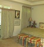 drapes and stools