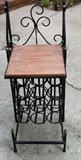 wine rack iron and wood