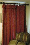 drapes, 2 windows