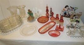 Heisey, Bacarrat Amberina, Staffordshire Ink Well