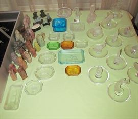 Lalique, Intaglio Salts, Chinese Stone Stamp Seals