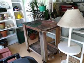 Great little rolling potting bench, painting table