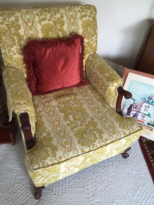 VIntage Mustard Upholstered Arm Chair