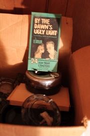 Boxes of vintage Ashtrays and Coasters