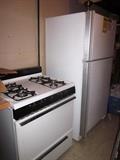 GAS STOVE AND REFRIGERATOR