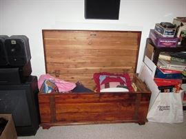 LOVELY CEDAR CHEST WITH COPPER TRIM