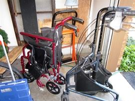 FOLDING WHEEL CHAIR AND WALKER
