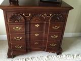 Mahogany blockfront chest by Thomasville