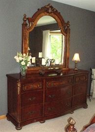 Master bedroom dresser and mirror