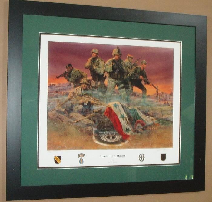 "Strength & Honor" print by James Dietz. 