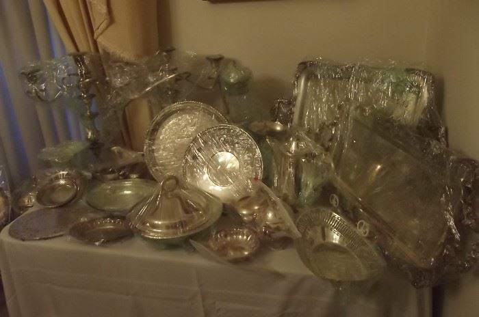 Antique Silver Serving and Décor items