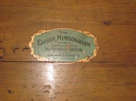 Vintage wood box, Edison Mimeograph, A. B. Dick Company, Chicago