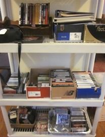VHS tapes, CD's, cassettes