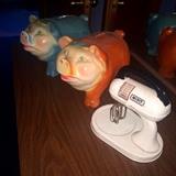 Chalk pig banks and Mix It toy