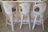 Rattan counter stools
