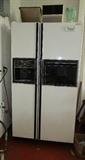 Garage side by side refrigerator freezer 