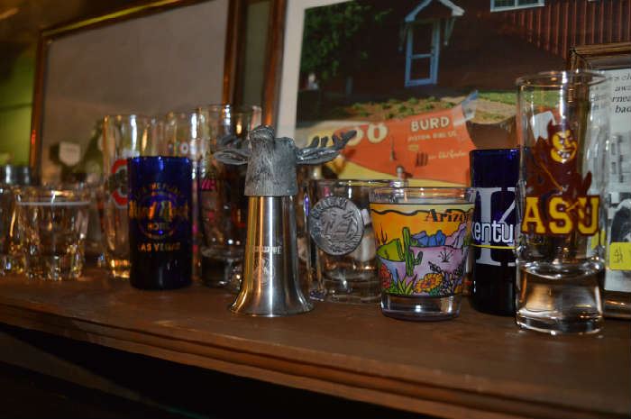 A variety of shot glasses