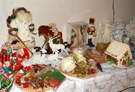 Tables of Christmas Decorations