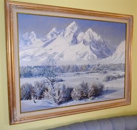 Oil on Canvas Landscape by Huertas Aguire
