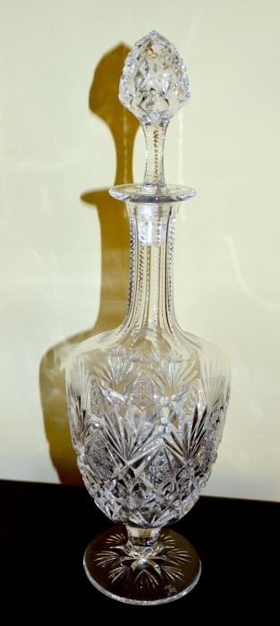 Beautiful St. Louis Crystal "Pineapple pattern" Decanter.  