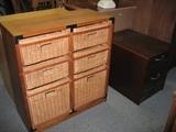 Wicker drawer storage piece