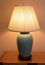 Asian Style Table Lamps with Fish Scale Motif (Pair)