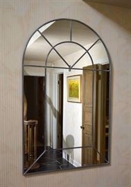 Large Contemporary Wall Mirror with Arched Top