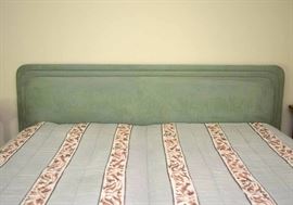 King-Size Suede Upholstered Headboard (2 Twin Memory Foam Mattresses, Box Springs & Frame Also Available)