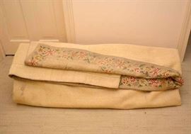 Large Vintage Area Rug with Floral Motif