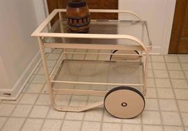 Outdoor Metal / Glass Serving Cart