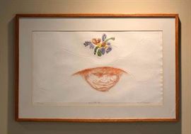 Framed Etching by Grant Engard - "Bonnett IV", Signed & Numbered 31/200, Wood Framed