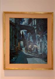 Stunning Framed Oil Painting by Aldo Affortunati, Signed