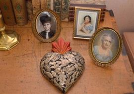 Antique Framed Photos on Porcelain