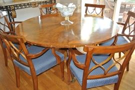 Round Mahogany Dining Table