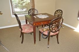 Lloyd Buxton Card/Games Table and Four Chairs