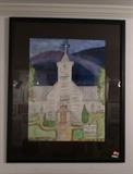 original painting by Jo Lackey, one of her series of churches