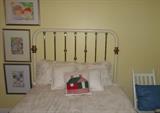 Lovely antique iron & brass bed