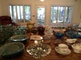loads of vintage glassware
